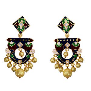 Meenakari Temple Jeweller earrings