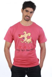 Men Pink T shirt