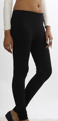 Women Black Solid Leggings