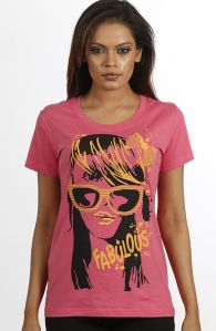 Women Pink T shirt