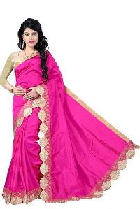 Pink Color Joya Silk Embroidery Designer Sarees