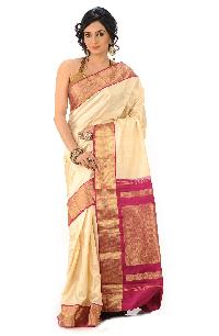 gold silk saree