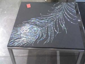 Abalone shell inlay table
