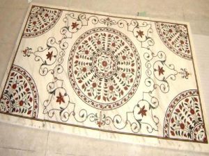 Dining table of marble inlay