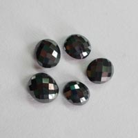 Black Moissanite Oval Cut, 51.35 Carat, 5 Pcs of Moisanite