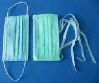 disposable face masks elastic and ribbon