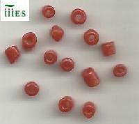 Natural Stony Red Coral Slim Beads