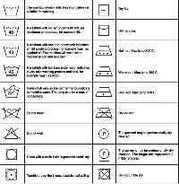 garments wash care labels