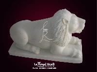 White Marble Tiger Statues