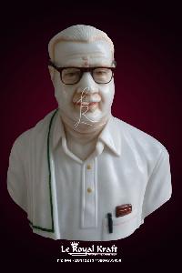 White Marble Man Bust
