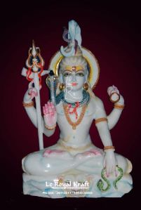 White Marble Shiva Statues