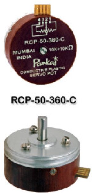 Rotary Conductive Plastic Center Tap Servo Potentiometer, RCP-50-360-C