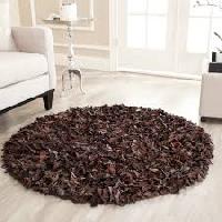 leather shag rugs