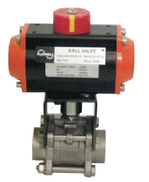 ACTUATED BALL VALVE 3PC DESIGN SCREWED