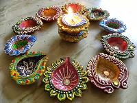 decorated diya