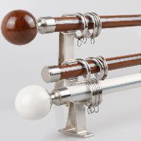 solid wood curtain rods