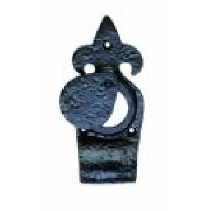 Black Antique Fleur De Lys Cylinder Pull