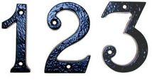 Black Antique Ornamental Door Numbers