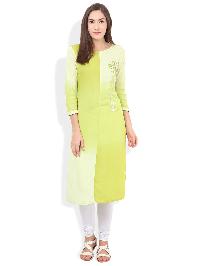 Ombre Rayon Kurta with Exclusive Placement Embroidery