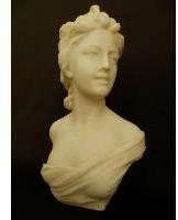 marble lady bust statue