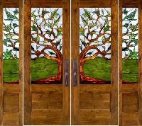 stained glass door