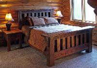 wooden antique bed