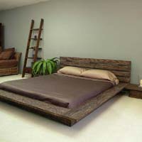 Wooden Low Profile Bed
