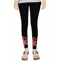 Cotton Lycra Bottom Flower Design Leggings