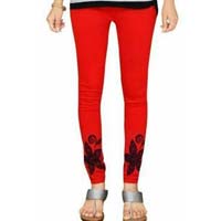 Jacquard Bottom Flower Design Leggings