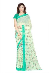 Casual Wear Beige Printed Chiffon Saree_AAKN52SR1039AKSML