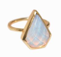 Opal Glass Stone Ring