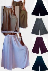 Cotton Skirts, Womens Palazzo & Rayon Gold Print Skirt