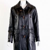 leather womens duffle coat