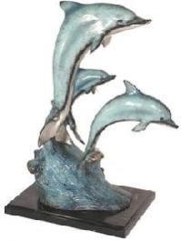 dolphin statues