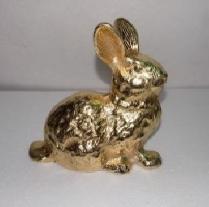 Gold Rabbit Statue