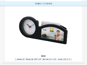 Promotional Table Clock With Pen Stand