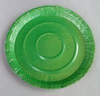green color paper plates