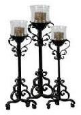 wrought iron candle holders