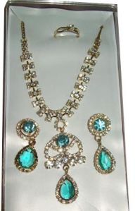 Blue Zircon Jewellery Set