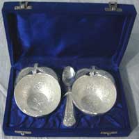 Silver Plated Apple Bowl Set