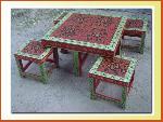 Hand Painted Coffee Table - Indian Painted Furniture