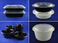 Plastic food packaging containers
