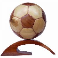 wooden handicraft soccer ball