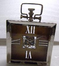 TABLE CLOCK WITH WOOD DIAL