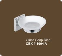 Glass soap dish