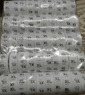 Printed Size Labels
