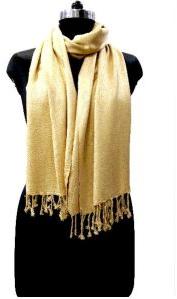 Sheetla Rayon/Viscose Jacquard Stole Golden Skin Casual Self Print For