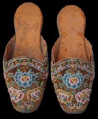 embroidered & beaded slippers