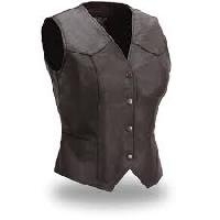 womens leather vests