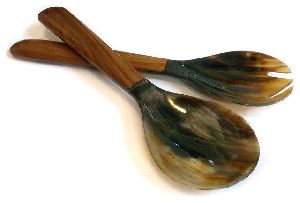 Wooden And Horn Spoon